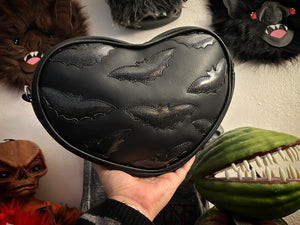 Sweetheart Bat purse in Black(Made to Order)