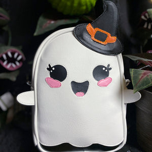 Double Face Happy Ghost  Witch/Pumpkin Crossbody Bag