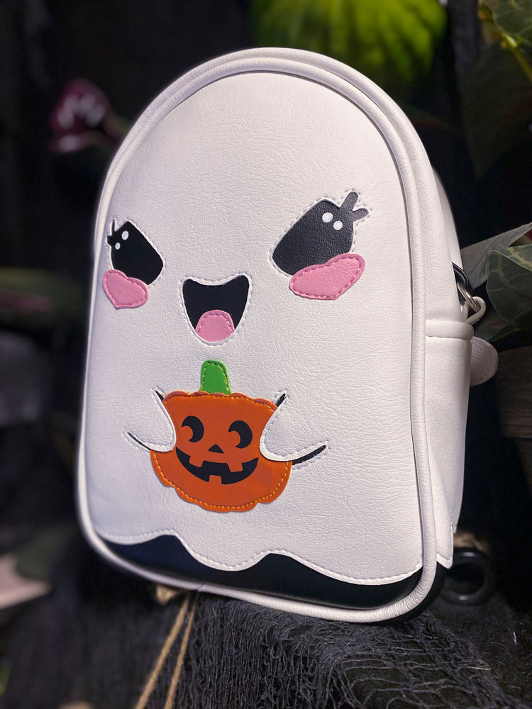 
            
                Load image into Gallery viewer, Double Face Angry Ghost  Witch/Pumpkin Crossbody Bag (Pre Order)
            
        