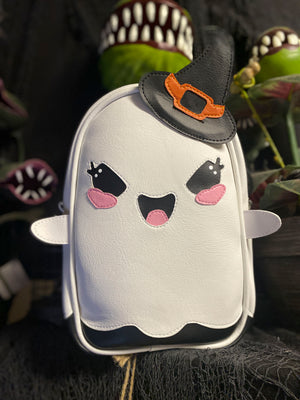 Double Face Angry Ghost  Witch/Pumpkin Crossbody Bag (Pre Order)